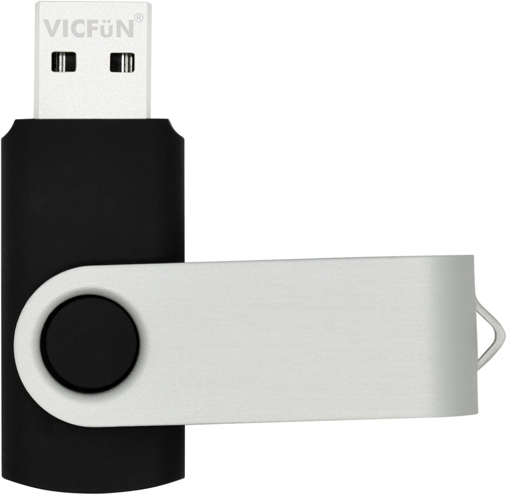 10 Pack 16GB USB Flash Drives 16GB Flash Drive Pack USB 2.0 Swivel USB Thumb Drives, Black
