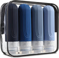 Travel Bottles for Toiletries, Tsa Approved 3oz Travel Size Containers BPA Free Leak Proof Refillable Liquid Silicone Squeezable Travel Accessories for Shampoo Conditioner Lotion (4 Pack)