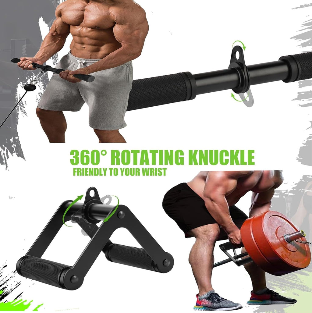 Cable Machine Attachment，LAT Pulldown Attachments Upgraded 1.3 Inch Comfort Grip Cable Attachments for Gym, Triceps Rope Bar,V Bar ,Double D Bar,Homr Gym Accessories