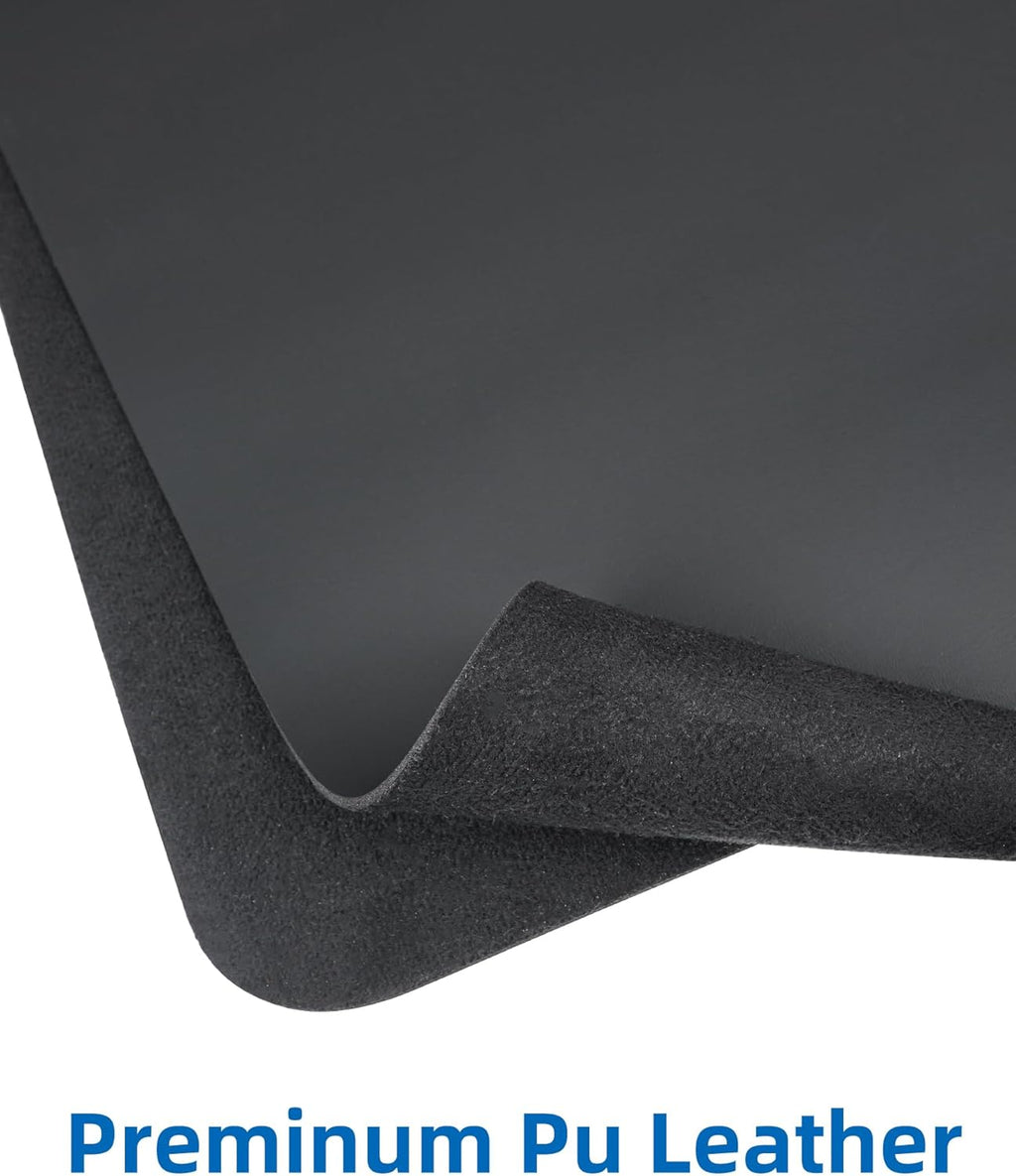 Leather Desk Pad Blotter,Mouse Pad,Office Desk Mat, Non-Slip PU Leather Desk mat,Large Desk mat,Waterproof Keyboard mat for Office/Home/Decor (Black,31.5" x 15.7")