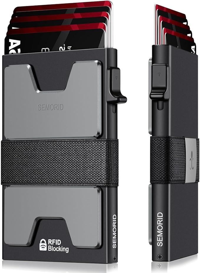 SEMORID Slim Aluminum Card Holder Wallet by SEMORID