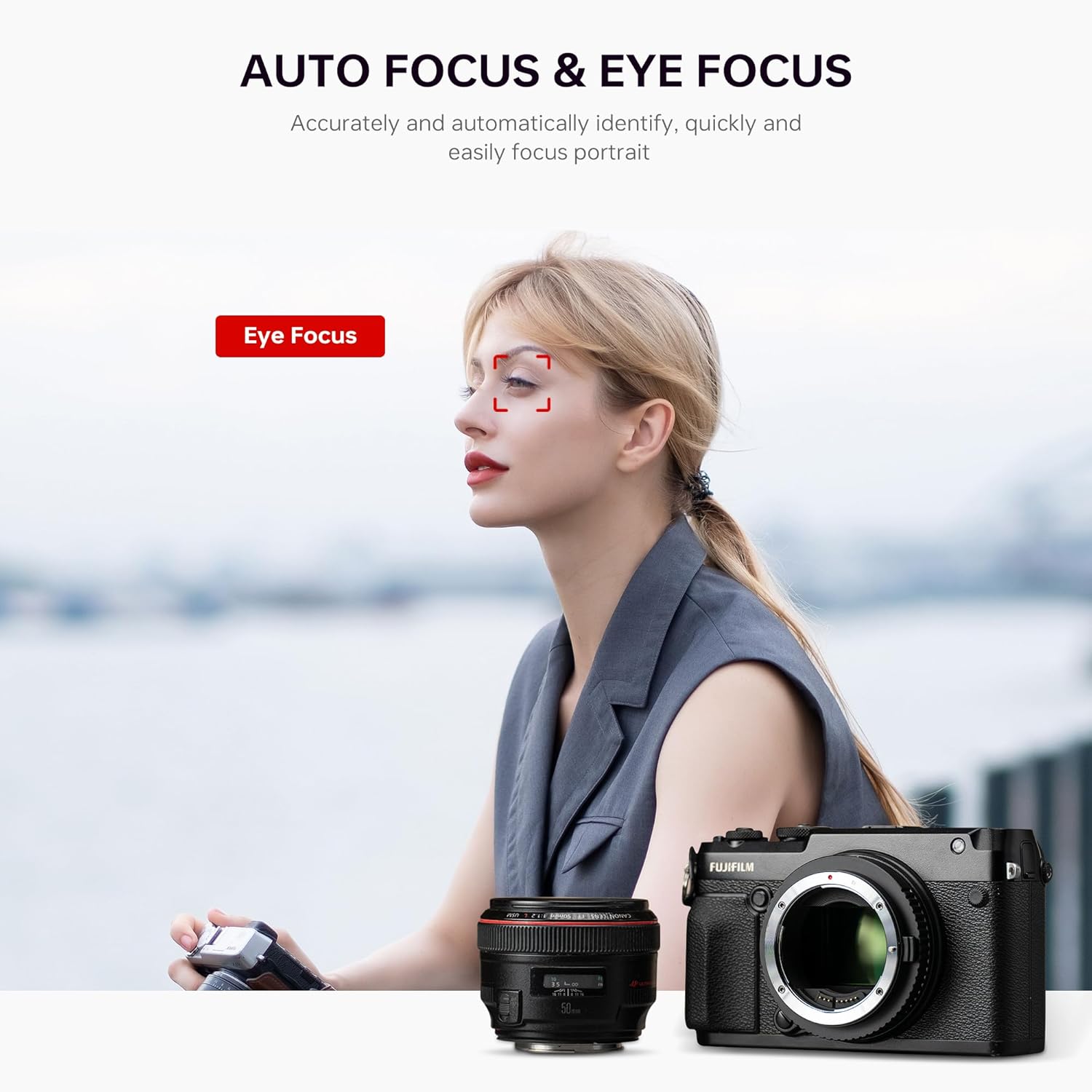VILTROX EF-GFX II Auto Focus Lens Mount Adapter Converter with Aperture Control, EXIF Transmitting Compatible with Canon EOS EF/EF-S Lens to Fujifilm G-Mount GFX Cameras GFX 100S 50S 50R