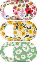 Laptop Camera Cover Slide Cute, Ultra Thin Webcam Cover for iPhone iPad MacBook Pro Computer iMac Cell Phone PC Accessories, Camera Blocker Slider, Great for Privacy - Flowers (3*Flowes)