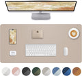 Non-Slip Desk Pad,Desk mat,Large Mouse Pad,Office Desk mat,Waterproof PU Leather Desk Blotter Mat,Laptop Desk Pad,Desk Writing Pad for Office and Home (Beige, 24" x 13.7")
