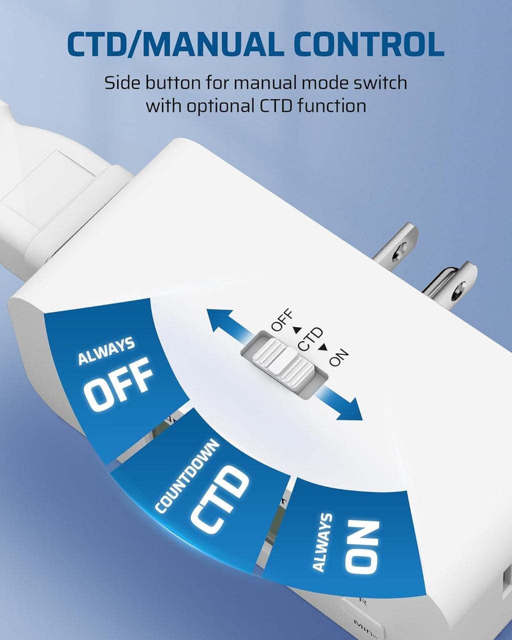 DEWENWILS 2 Pack Indoor Countdown Timer Outlet, Timers for Electrical Outlets Indoor, Large Screen and Repeat Function, Up to 36 Hours, Auto Shut Off for Fan, Lights, Charger, 125V 60Hz