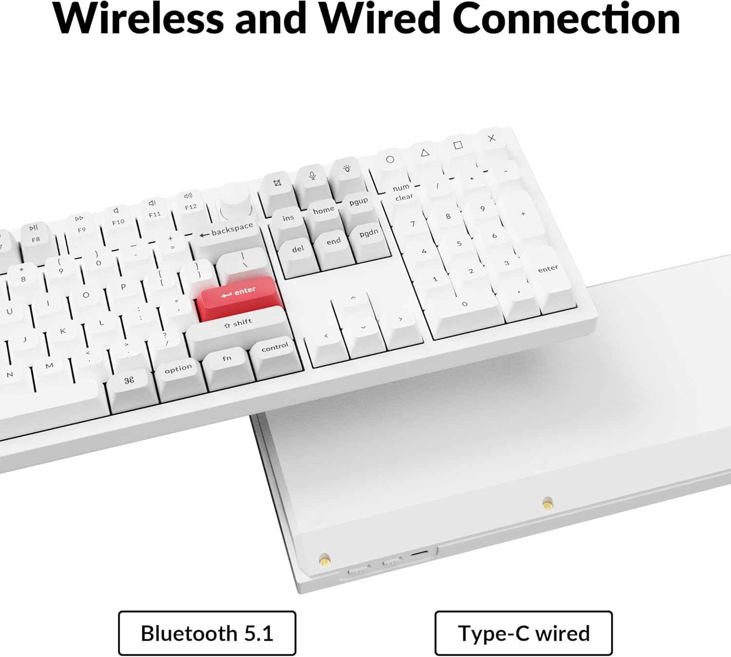 Keychron Q6 Pro Full-Size Bluetooth Custom Mechanical Keyboard for Mac Windows Linux, Full Aluminum QMK/VIA Programmable Knob KSA Double-Shot PBT Keycap Hot-Swappable Keychron K Pro Brown Switch-White