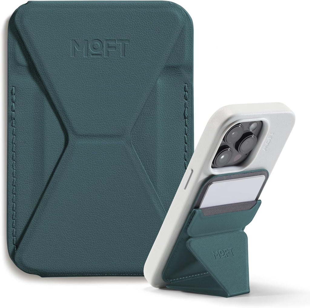 MOFT Magnetic Wallet Stand Compatible with iPhone 16/15/14/13/12 Series, Angle Adjustment & Magsafe Compatible MOVAS Phone Stand,Jungle