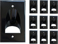 BestMounts - 10 Pack Inner Nose Behind Wall Cable Management TV Cord Hider for Wall Mounted TV - Single Gang Low Voltage Recessed Wall Plates Cable Pass Through for Wires, HDTV, HDMI (Black)