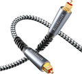 BlueRigger Digital Optical Audio Cable (15FT, Toslink Cable for Soundbar, Braided Fiber Optic, S/PDIF, Metal Shell) - Compatible with HomeTheatre, TV, Game Console (PS4, Xbox), DVR