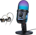 USB Gaming Microphone for PC, Mac, PS4, PS5, Computer Mic with Noise Reduction, Monitor, Mute and RGB, Great for Recording, Streaming, Podcasting