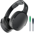 Skullcandy Hesh ANC Wireless Over-Ear Bluetooth Headphones with Charging Cable, Active Noise Cancelling, Up to 22 Hrs Battery, Foldable Lightweight Design, Microphone for iPhone Android - True Black