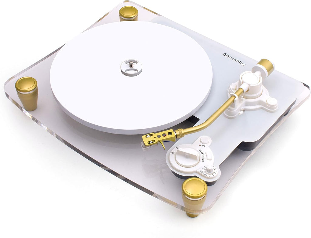 TechPlay Ghost, 2 Speed Belt Driven Turntable with Bluetooth Broadcast. Connects to Your Bluetooth Speakers wirelessly.