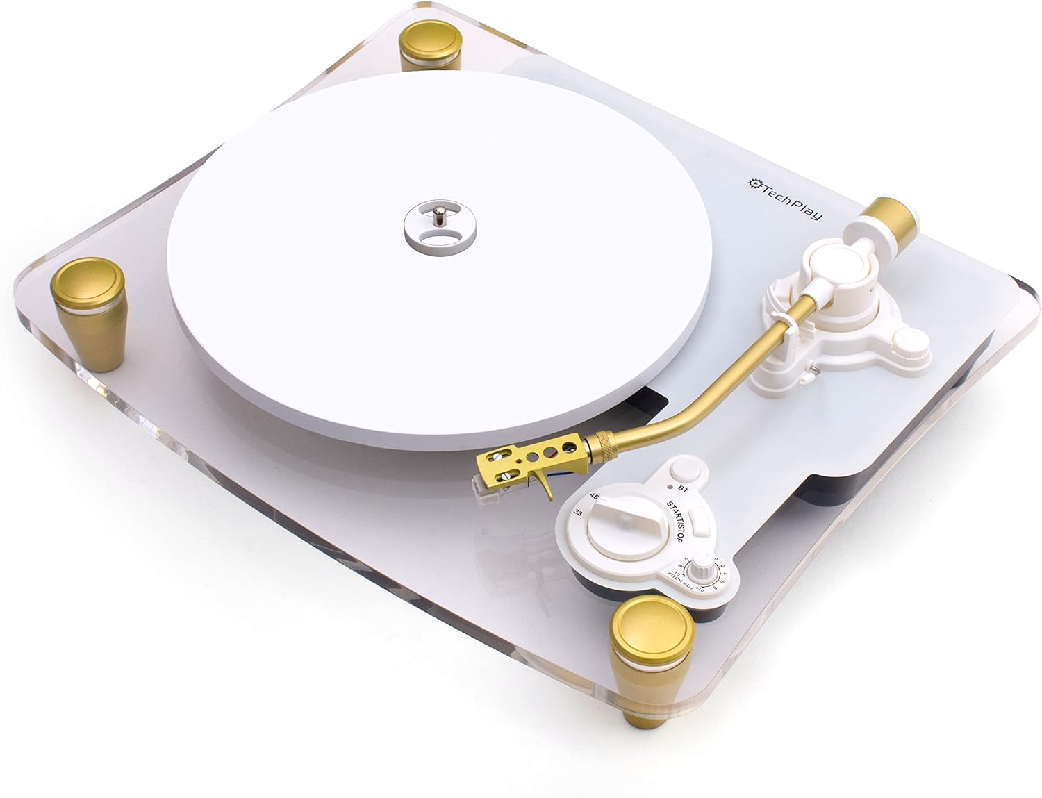 TechPlay Ghost, 2 Speed Belt Driven Turntable with Bluetooth Broadcast. Connects to Your Bluetooth Speakers wirelessly.
