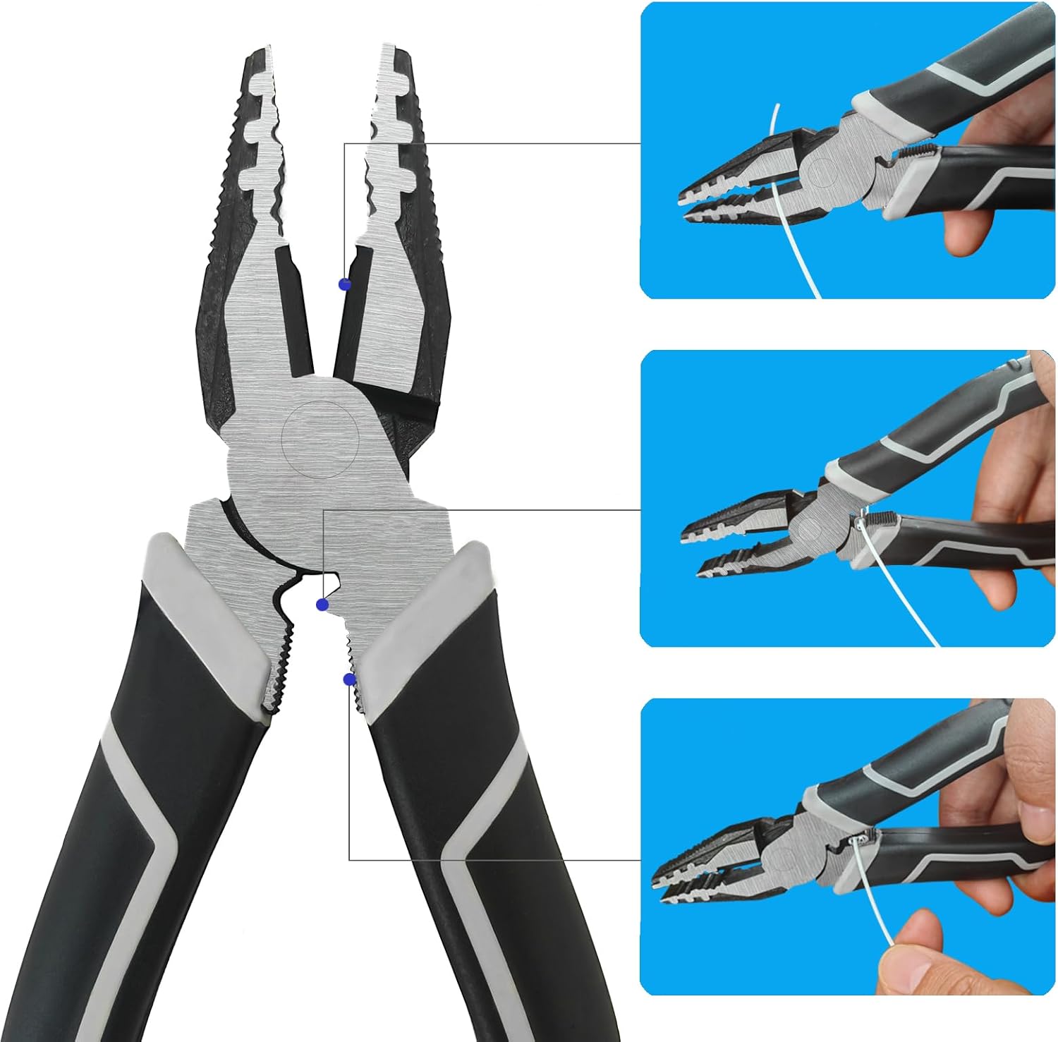 Cable Tethers 10 Pack with Crimping Tool (12 Inches, White Color), Adjustable Security Cable Look, Universal DIY Adapter Tethering Ties Kit for Computer Cord, Pre-Assembled, Tamper-Resistant