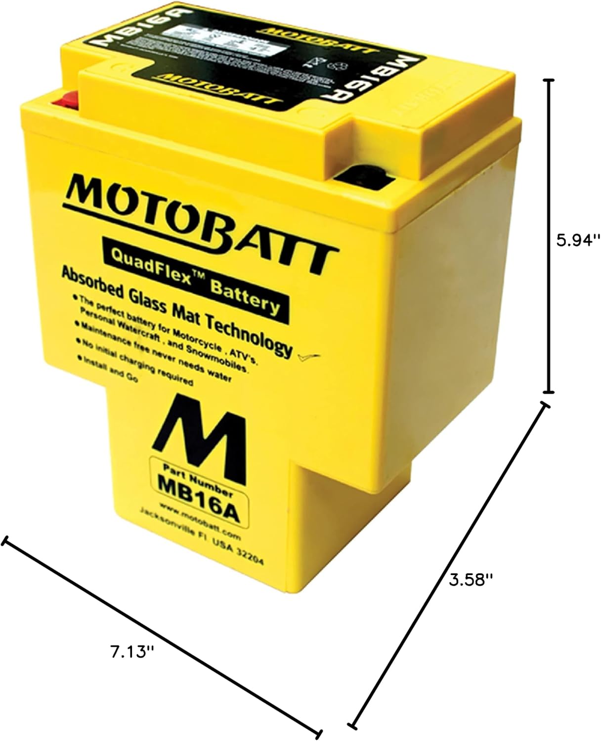 Motobatt MB16A 17.5Ah Battery, MB16A