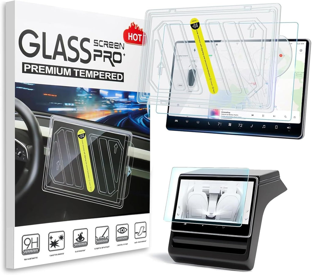 Screen Protector Kit Replace for Tesla Model 3 (2017-2023) / Model Y (2020-2024), 15.6" Center Control Touch Screen Protector Tempered Glass, Tesla Accessories with Matte 9H Anti-Glare Anti-Fingerprint
