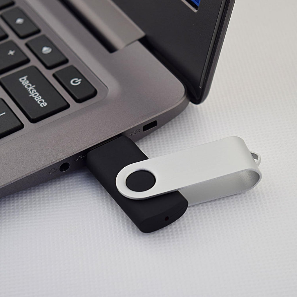 KOOTION 20pcs 32 GB USB Flash Drive 32gb Flash Drives Thumb Drive Memory Stick Swivel Pen Drive, Black