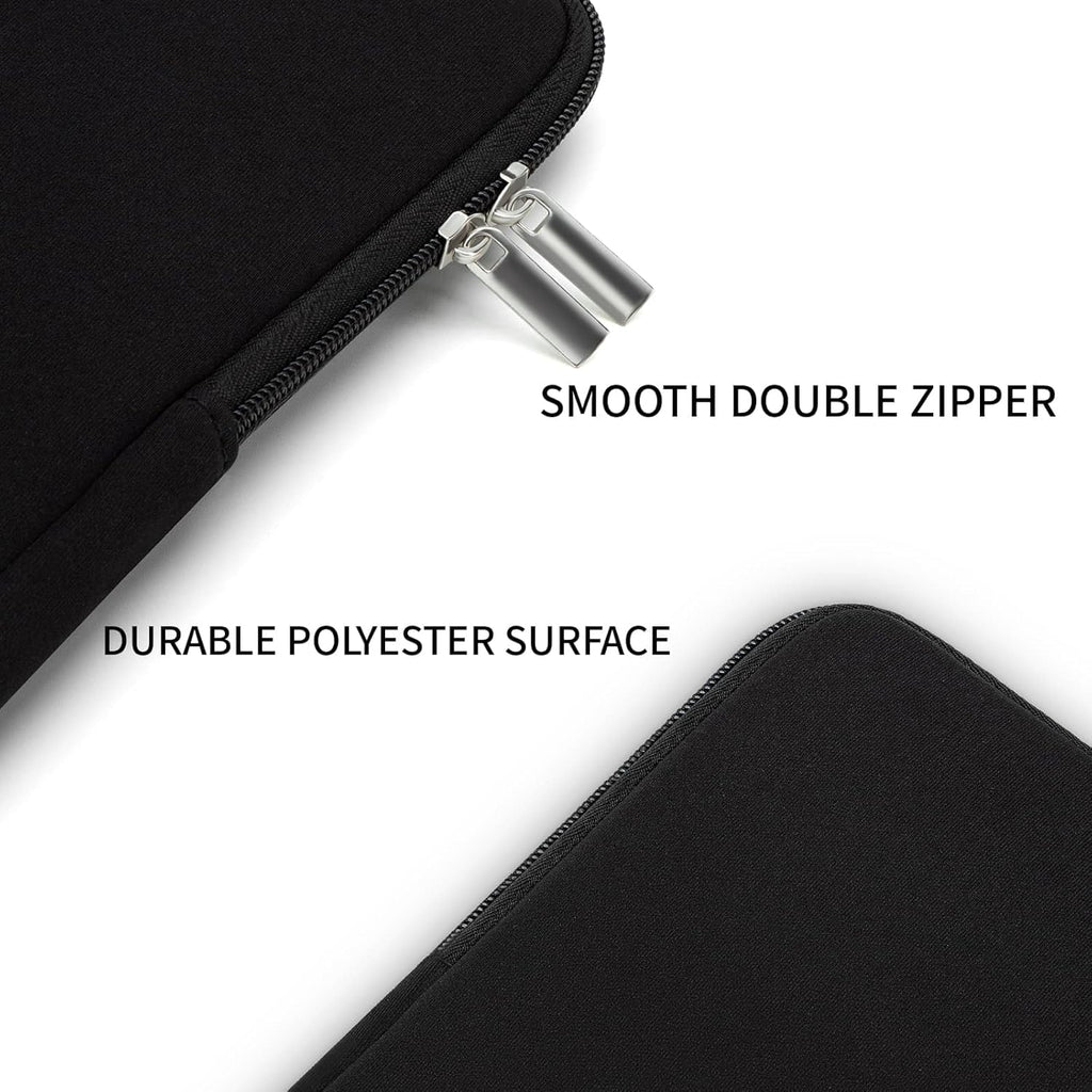 RAINYEAR 11-11.6 Inch Laptop Sleeve Protective Case Soft Lining Carrying Bag Padded Zipper Cover Compatible with 11.6" MacBook Air for 11" Notebook Computer Tablet Chromebook (Black, Upgraded Version)