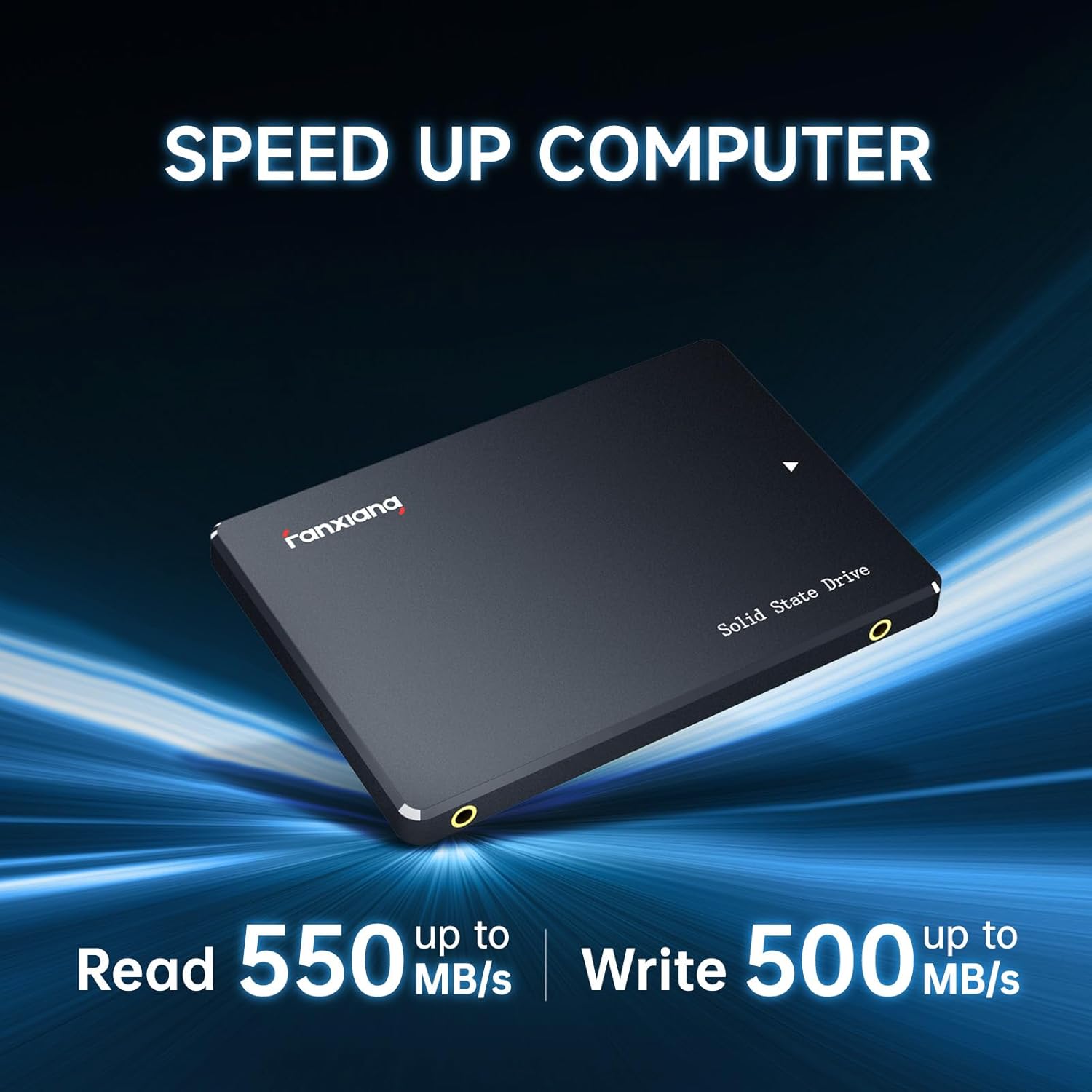 S101 500GB SSD SATA III 6Gb/s 2.5" Internal Solid State Drive, Read Speed up to 550MB/sec, Compatible with Laptop and PC Desktops(Black)