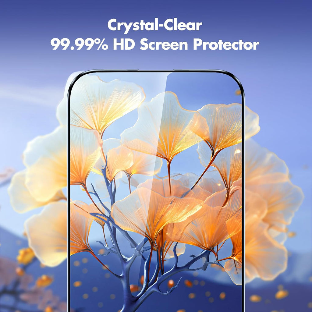 UNBREAKcable 3-Pack Screen Protector for iPhone 16/15, Shatterproof Tempered Glass [Easy Installation Frame] [99.99% HD Clear] [Case Friendly] [9H Hardness] [Full Coverage] for Apple 6.1 inch