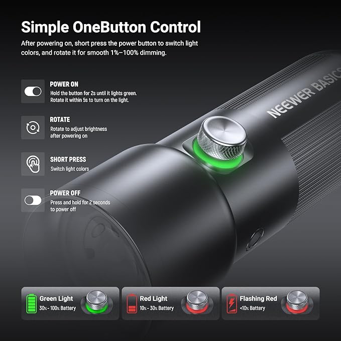 NEEWER BASICS RGB Photography Flashlight - Image 5