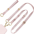 Phone Lanyard 2 in 1, Anti Theft Phone Strap Crossbody for Women Men, Adjustable Phone Wrist Strap with 2 Pack Tether Tabs