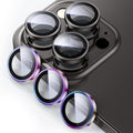 WSKEN for iPhone 14 Pro/iPhone 14 Pro Max Camera Lens Protector,[Night Shooting Mode] HD Tempered Metal Glass Camera Screen Protector Cover Film Accessories, Black + Colorful