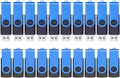 ABLAZE Flash Drives 2GB 20 Pack, USB 2.0 Thumb Drive Bulk with Lanyards Swivel Memory Stick U Disk 2GB Pendrive USB Pack (Blue)
