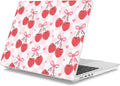 Mektron Case for 2025 MacBook Pro 16" M4 A3403 A3186 M3 A2991 M2 A2780 M1 A2485 (2021/2023/2024) Pro/Max with Touch ID, Hard Shell Plastic Laptop Cover Keyboard Cover, Cherries Bows C353