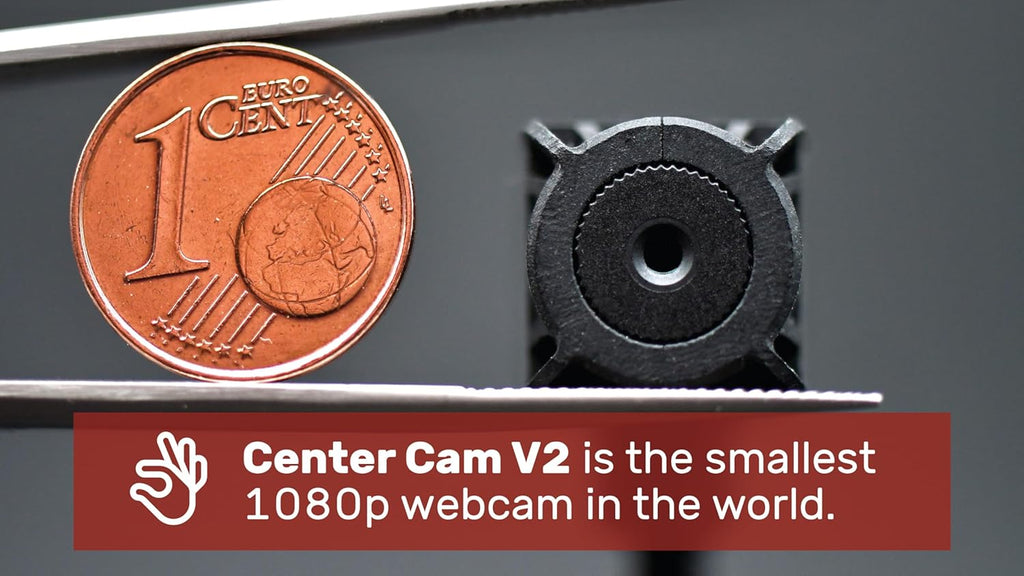 Center Cam V2 Middle-Screen Webcam - The Original Center Cam - 1080p Plug & Play USB, Adjustable Webcam for Laptop and Desktop for Home Video Conferences