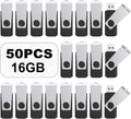 TOPESEL 50PCS 16GB Bulk USB 2.0 Flash Drive Swivel Memory Stick Thumb Drives Pen Drive (16gig, 50 Pack, Black)