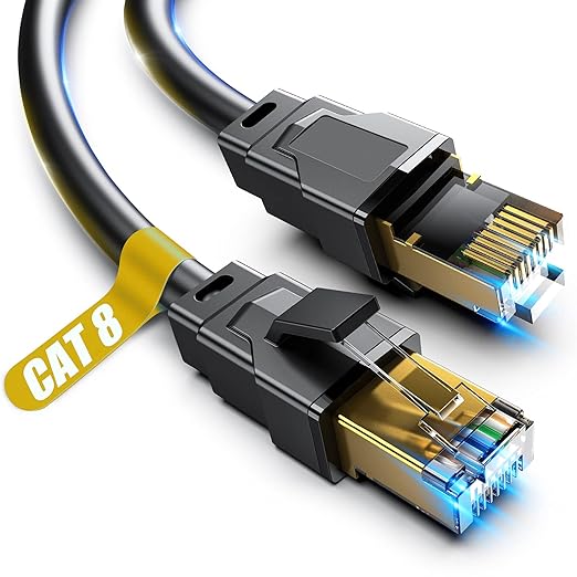 Vabogu Cat 8 Ethernet Cable 25FT, Heavy Duty 26AWG High Speed 40Gbps 2000MHz by VABOGU