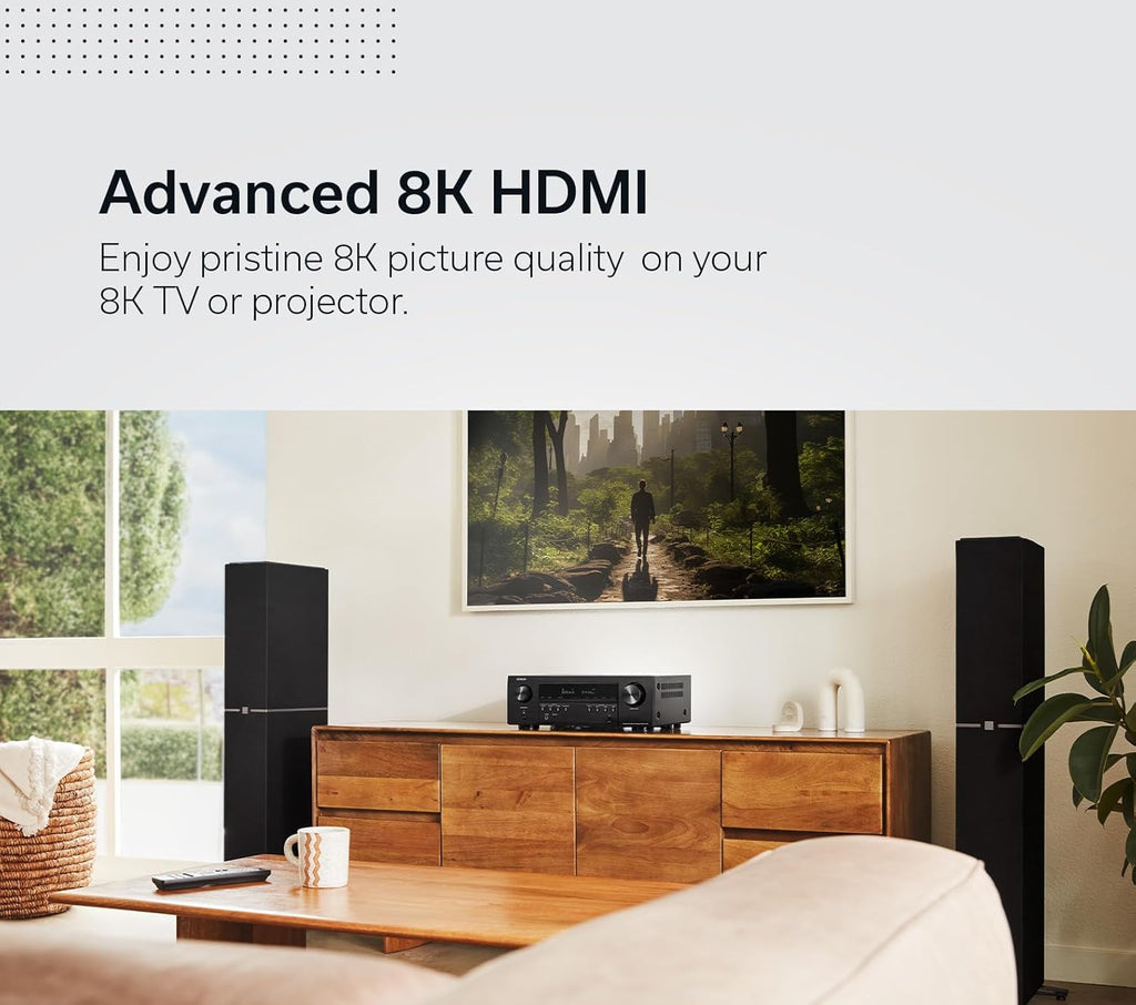 Denon AVR-S770H 7.2 Ch Home Theater Receiver - 8K UHD HDMI Receiver (75W X 7), Wireless Streaming via Built-in HEOS, Bluetooth & Wi-Fi, Dolby TrueHD, DTS Neural:X & DTS:X Surround Sound