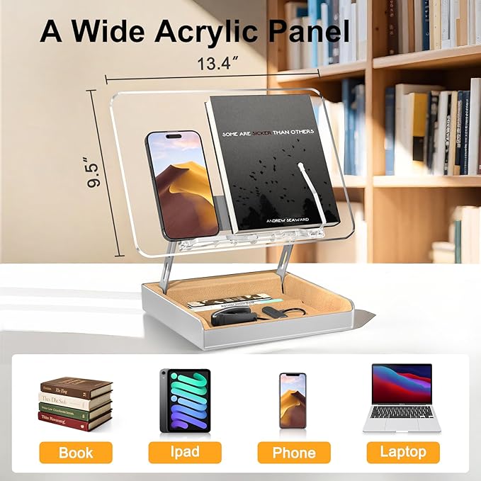 Book Stand with Storage, Book Holder - Image 7