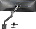 VIVO Premium Aluminum Heavy Duty Monitor Arm with 3.0 USB Ports, Fits Ultrawide Monitors up to 49 inches and 33 lbs, Single Desk Mount Stand, Pneumatic Height, Max VESA 100x100, Black, STAND-V101G1U