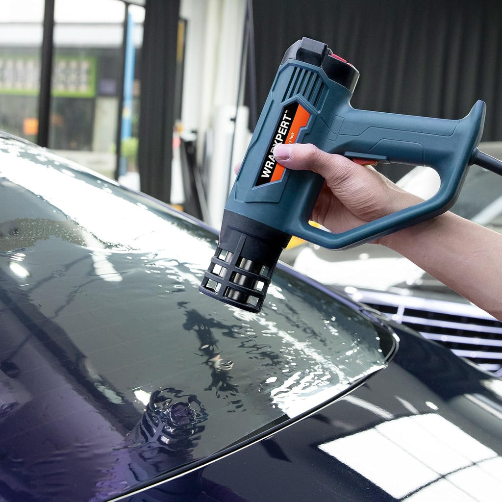 WRAPXPERT Heat Gun for Vinyl Wrap with Digital LCD 2000W 122℉-1202℉（50℃- 650℃) Hot Air Gun Variable Temperature Control Memory Function for Car Wrap, Crafts, Shrinking Tubing, Stripping Paint