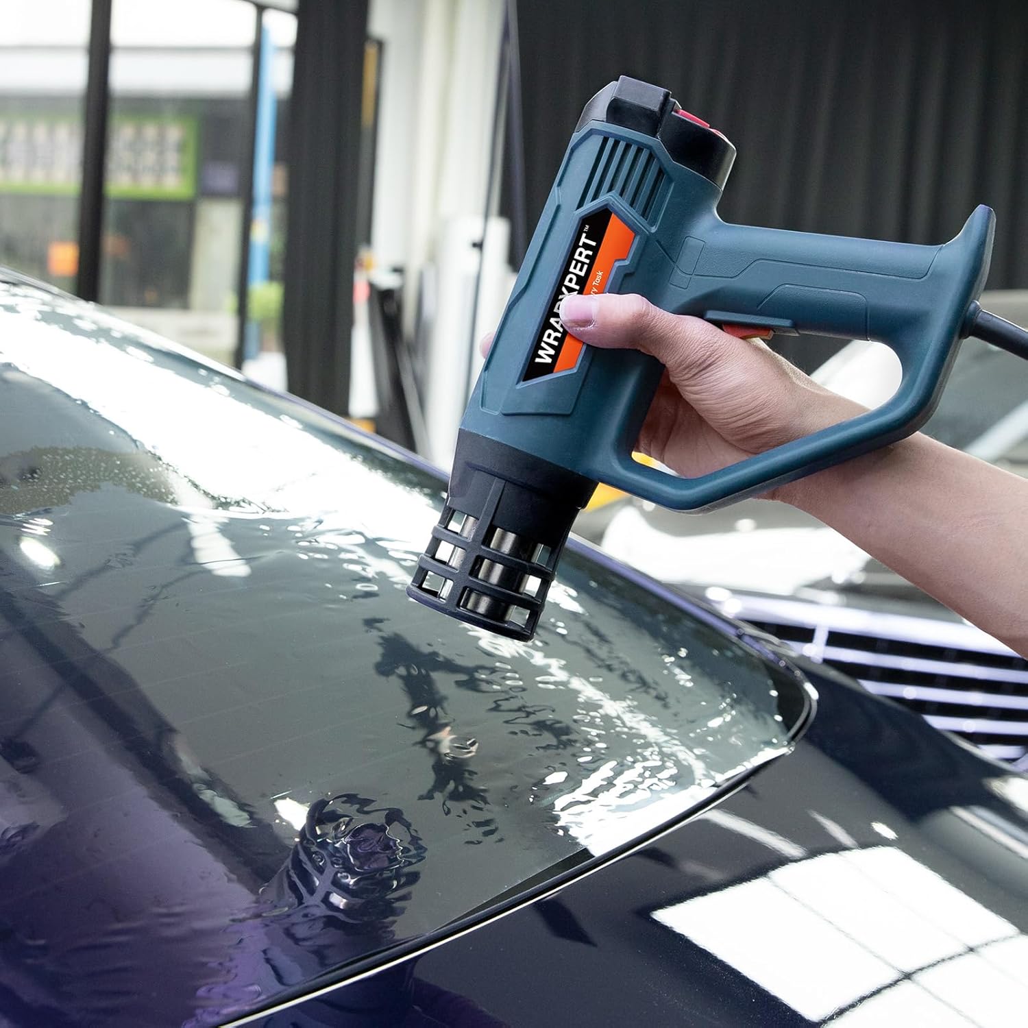 WRAPXPERT Heat Gun for Vinyl Wrap with Digital LCD 2000W 122℉-1202℉（50℃- 650℃) Hot Air Gun Variable Temperature Control Memory Function for Car Wrap, Crafts, Shrinking Tubing, Stripping Paint