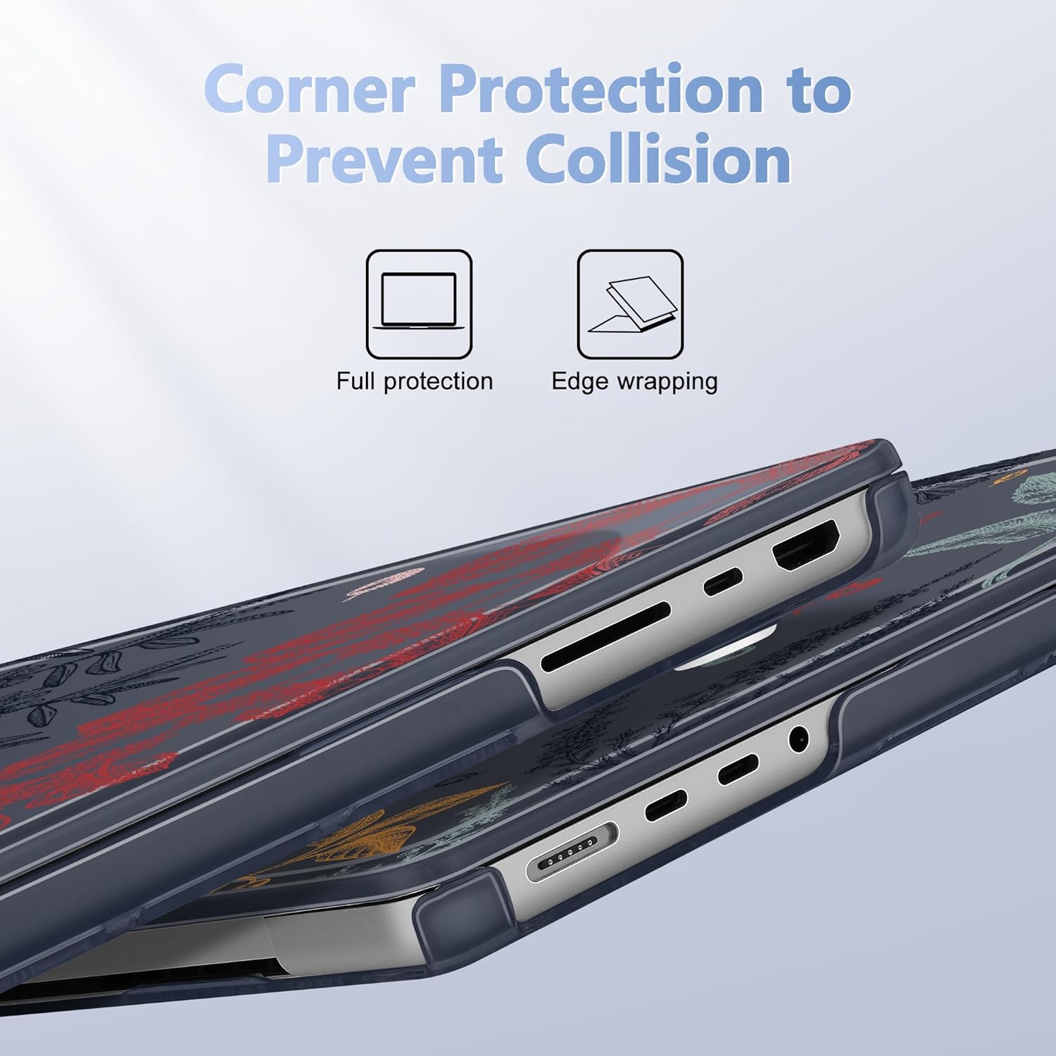 for MacBook Pro 16 inch Case 2021 2022 2023 2024 Release A3186 A3403 M4 A2991 M3 A2780 M2 A2485 M1 Pro/Max, Hard Shell Case with Screen Protector & Keyboard Cover, Autumn Leaves