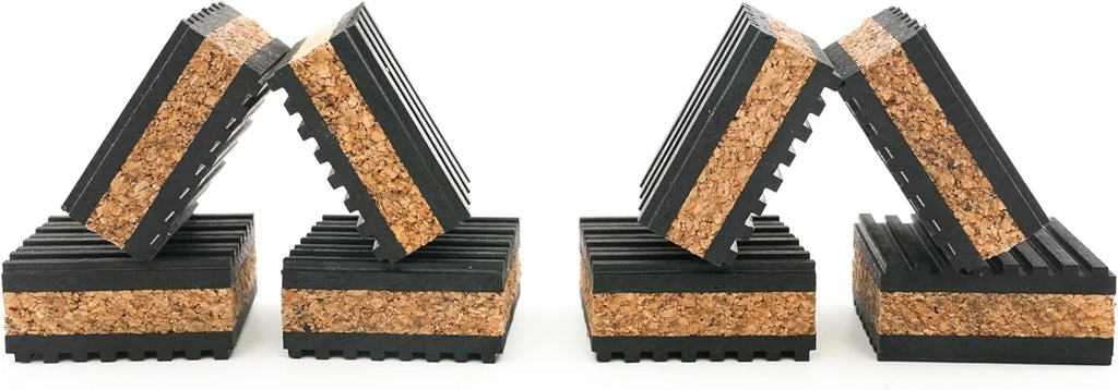 Sound Isolation Pads. Cork Pads for Speakers to Improve Sound and Reduce Vibration (1" Pack of 8)
