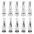 Strain Relief Cord Connector,LISTENJIALE 10Pcs NPT 3/8" Waterproof Cable Gland Flex Spiral Strain Relief Adjustable 5-10mm Cable Connector Nylon Joint with Gaskets(Grey)