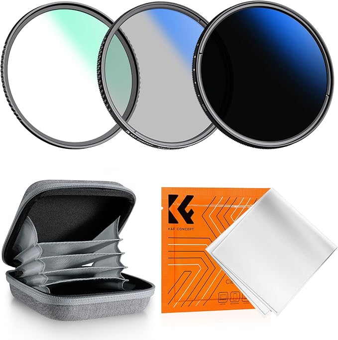 K&F Concept 43mm UV/CPL/ND2-400 Lens Filters Kit-18 Multi-Layer Coatings by KFCONCEPT