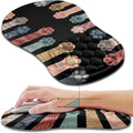 Hokafenle Ergonomic Mouse Pad Wrist Support, Wrist Rest Mousepad for Carpal Tunnel Pain Relief with Integrated Memory Foam Slope Massage Bulge (11.8x7.9 inch,Cute Cat Claw