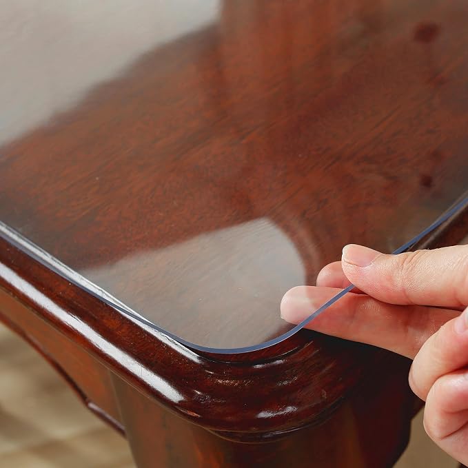 OstepDecor 40 x 90 Inch Clear Table Cover Protector, 2mm Thick Clear Plastic - Image 4