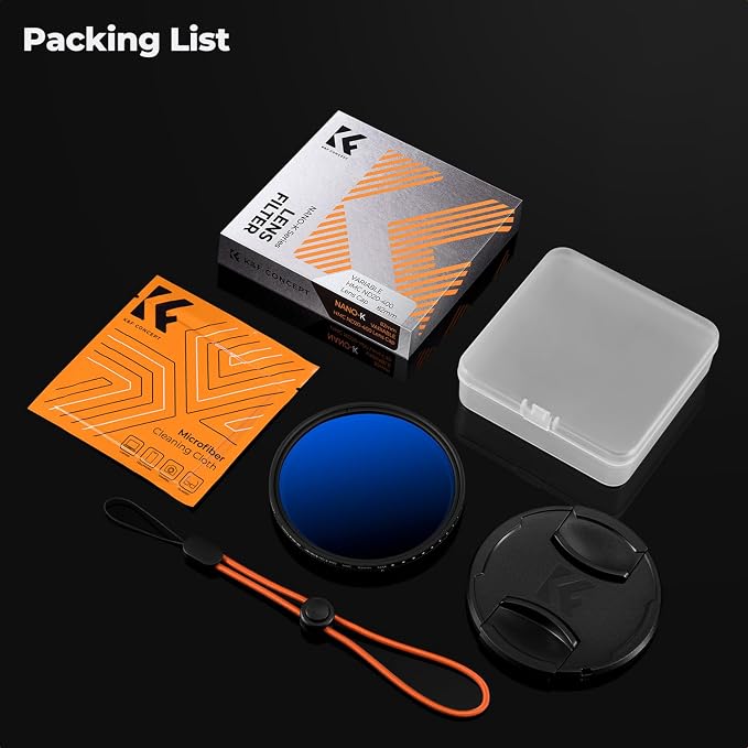 K&F CONCEPT 52mm Variable ND Camera Lens Filter ND2-ND400 + Filter Cap + - Image 7