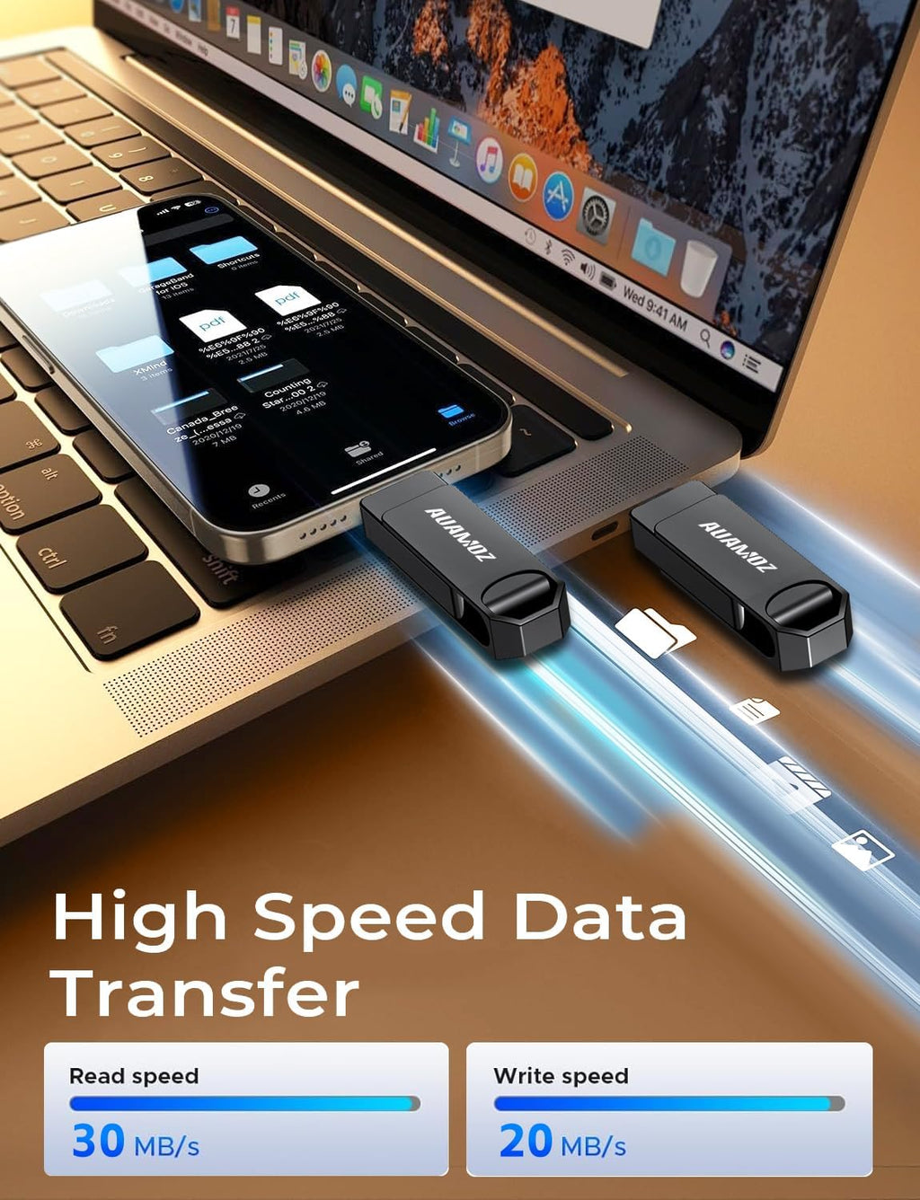 512GB Flash Drive Intended for iPhone, Memory Stick Storage Files Photos Videos Backup, Compatible with iPhone iPad Android PC, Plug and Play, No Application Required (Metal Gray)