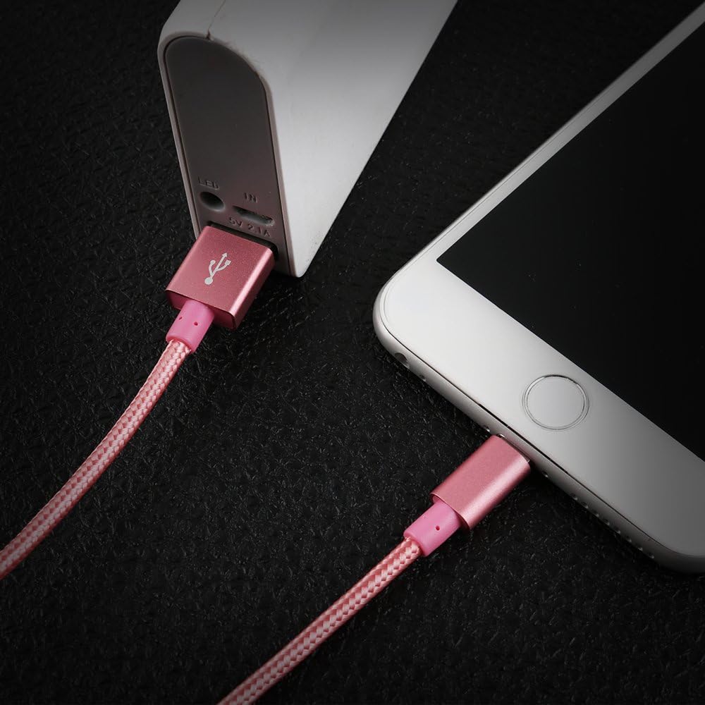 IDISON [MFi Certified 5Pack(3/3/6/6/10FT) iPhone Charger USB Lightning Cable Nylon Braided Fast Charging Cord Compatible iPhone14/iPad/iPod/All iPhones