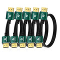 Slim HDMI Cables 1.6FT 5Pack, Ultra Soft & Thin HDMI to HDMI Cord, Extreme Flexible & Skinny HDMI Wire Supports High Speed 4K@60Hz 18gbps 2160p 1080p
