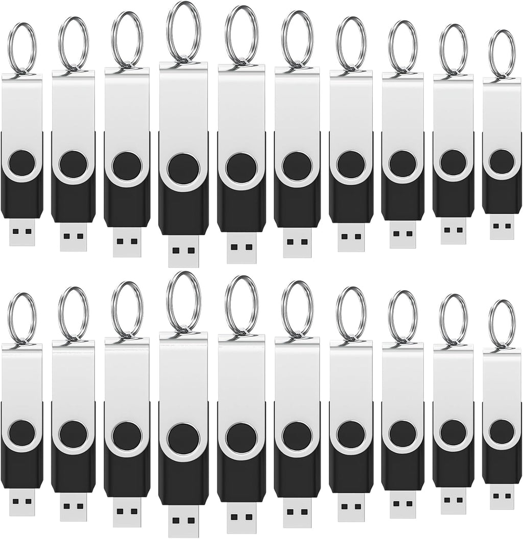 Bulk Flash Drives 1GB 100 Pack, Wooolken USB 2.0 Thumb Drives Pack Memory Stick USB Drive Pendrive for PC Laptop Computer (Black)