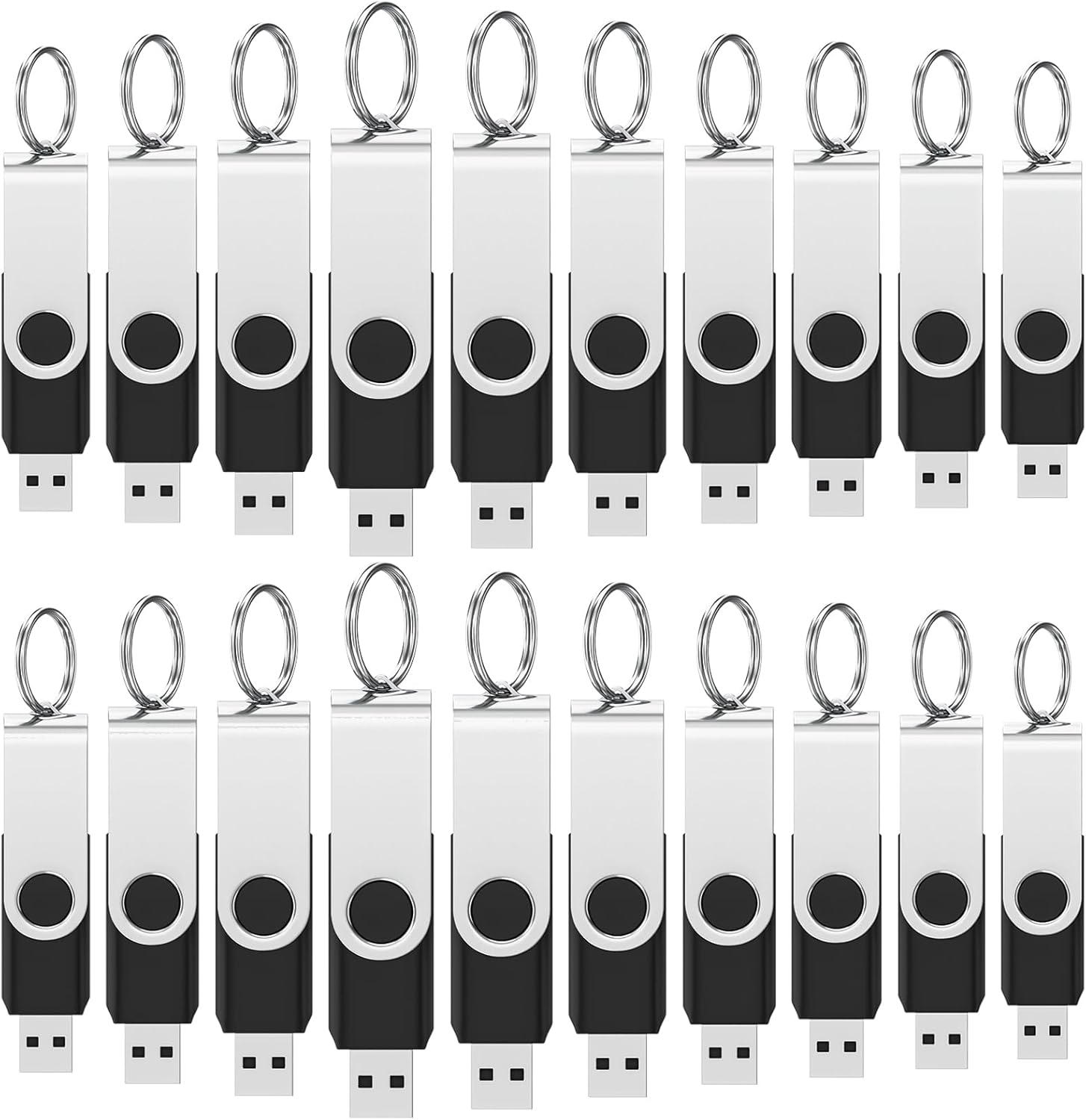 Bulk Flash Drives 1GB 100 Pack, Wooolken USB 2.0 Thumb Drives Pack Memory Stick USB Drive Pendrive for PC Laptop Computer (Black)