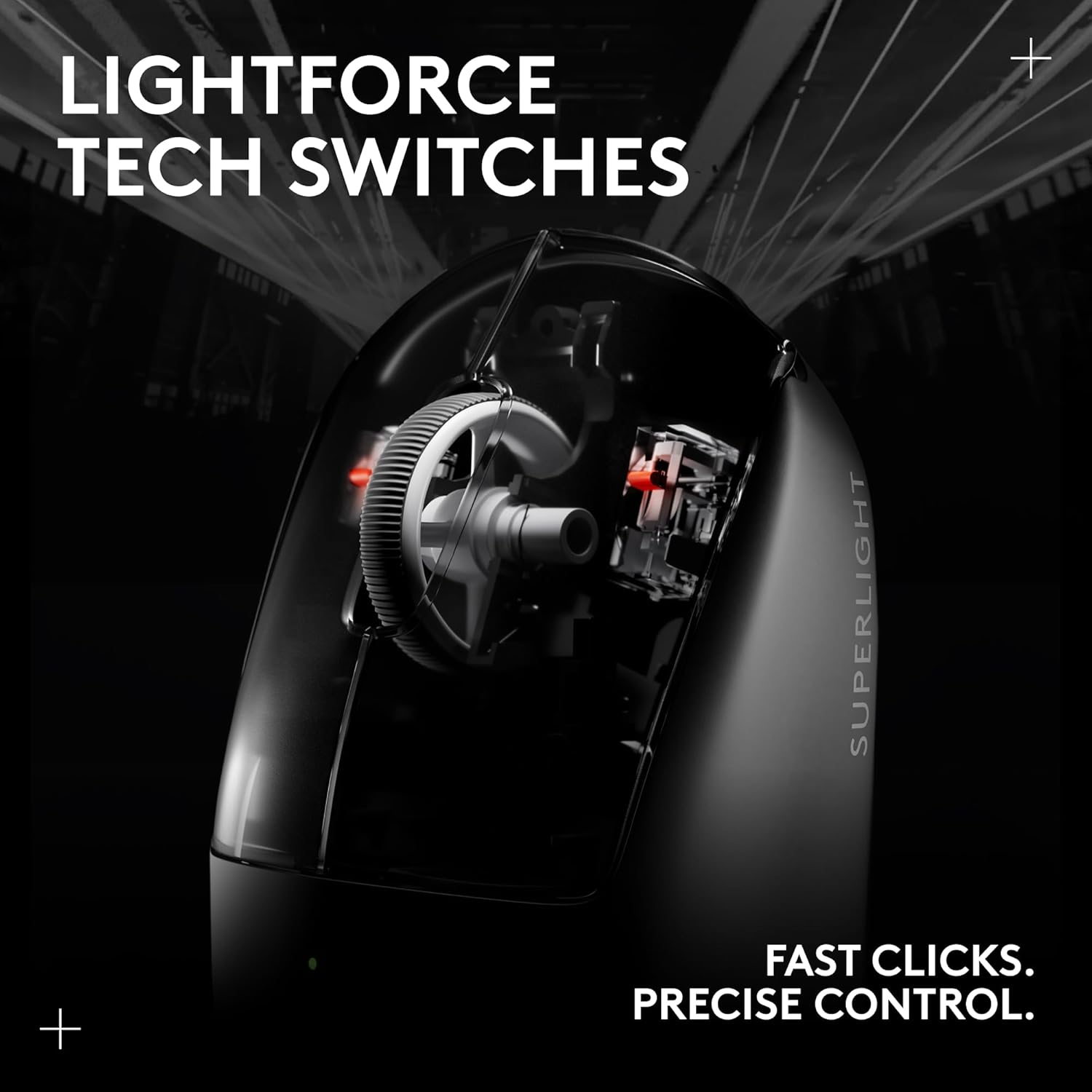 Logitech G PRO X SUPERLIGHT 2 Wireless Gaming Mouse, 60g Pro-Grade with 5 Programmable Buttons, 44k DPI Sensor, 8kHz Report Rate, USB-C Charging for PC/Mac - Black